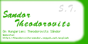 sandor theodorovits business card